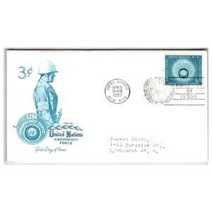 Scott #1050 1957 UN Emergency Force First Day Cover FDC Artmaster
